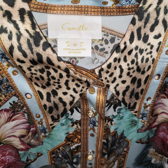 Camilla Multicolor Feather Cuff Dress - Picture 3 of 5